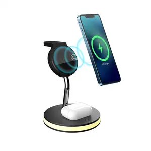 Newqi Wireless Charger Adapter Wireless Fast Charging Station Qi Certified Phone Car Holder 3 in 1 Mobile Phone Type C