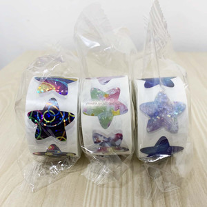 500pcs 1 inch <b>Vinyl</b> Star Stickers <b>Vinyl</b> Sticker Printed Die Cut logo Custom Holographic Stickers Roll Mobile Phone Back Sticker - Product Image 6