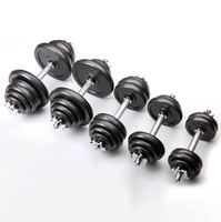 Haltères de musculation portables réglables en fonte pour hommes, ensemble d'entraînement des bras, barre de musculation noire de 50 kg, ensemble d'haltères à poids libre