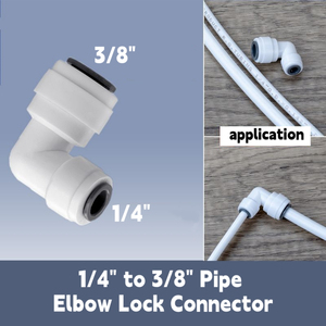 Conectores para Sistema de Ósmosis Inversa para Acuarios, Accesorios de Tubería de <span class=keywords><strong>1</strong></span>/4" y 3/8", Conector en Codo de 90 Grados para Filtros Purificadores de Agua - Product Image 5