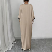 Collection de Robes de Soirée et de Bal Longues et Élégantes en Mousseline de Soie à Col en V Imprimé Floral, Coupe Ample, Longueur Ras du Sol, Modestes, pour Femmes Musulmanes (Abaya) - Vente en Gros