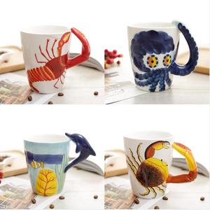Tazza da <span class=keywords><strong>Caffè</strong></span> in Ceramica Dipinta a Mano Creativa 2026, con Manico 3D a Forma <span class=keywords><strong>di</strong></span> Granchio, Fatta a Mano, Regalo Unico Ideale - Product Image 5