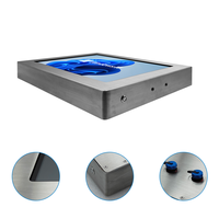 Ordinateurs tablettes murales intégrées 15 17 19 Moniteur LCD robuste étanche IP65 Sans ventilateur Tout en un Écran tactile industriel PC