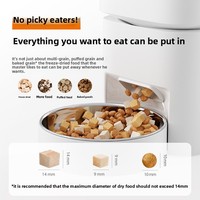 Distributeur automatique intelligent pour animaux de compagnie 6L avec contrôle par application WiFi 2.4G, repas programmés, prise en charge des aliments secs 14mm et batterie de secours