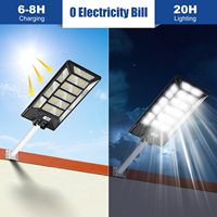 Farolas Solares Todo en Uno de Alta Potencia Para Exterior Lámpara Solar IP66 Impermeable Proyector Solar con Control Remoto