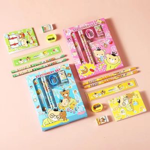 Fournitures scolaires pour enfants de <span class=keywords><strong>maternelle</strong></span>, boîte cadeau de dessin animé, matériau plastique + papier, ensemble de papeterie promotionnel pour usage professionnel et scolaire - Product Image 2