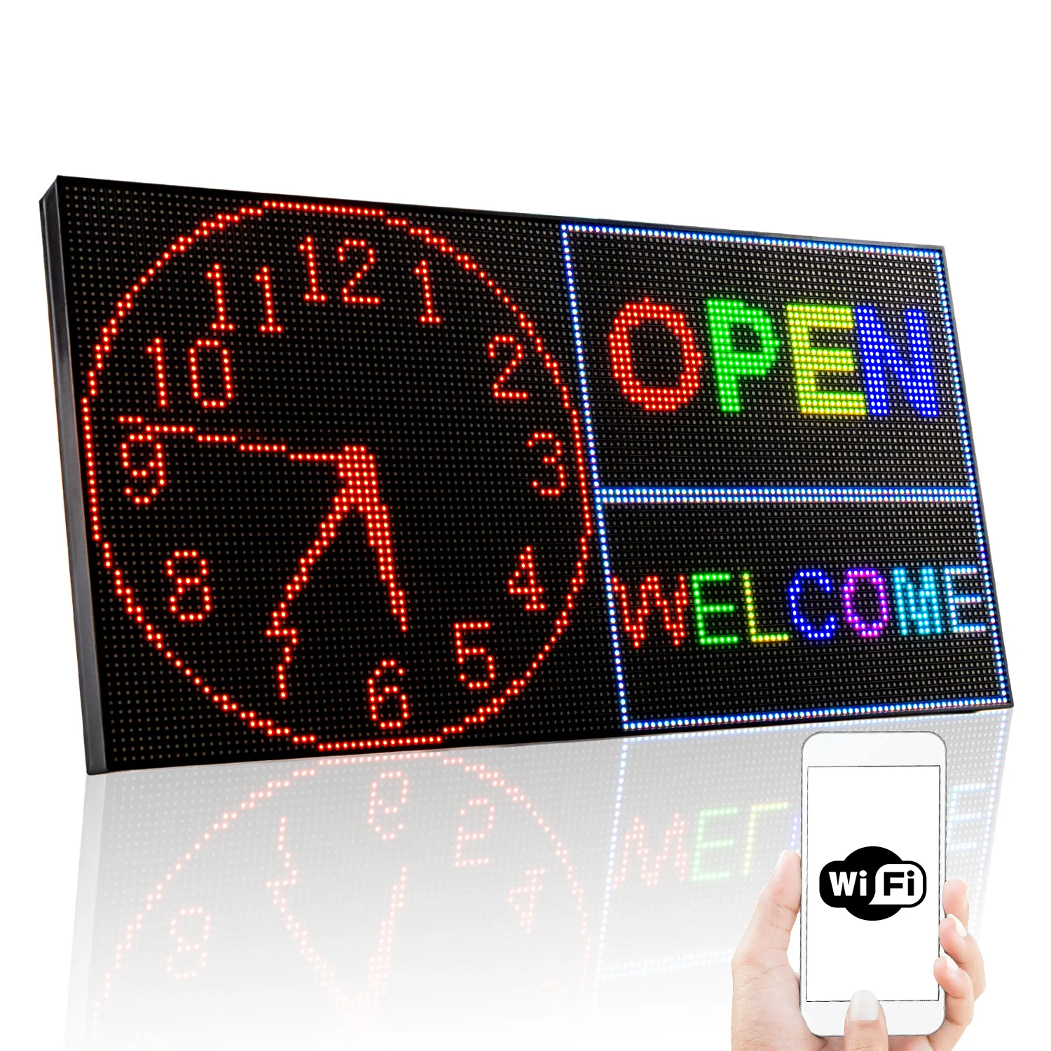 Внутренний светодиодный знак 5 В RGB WiFi программируемый прокручиваемый дисплей сообщения Складная подставка матрица открытая вывеска рекламный щит