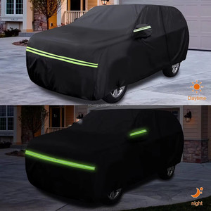 Cubierta de coche gruesa para vehículos SUV de ajuste universal, resistente al agua para todo tipo de clima de tamaño personalizado para automóviles - Product Image 3