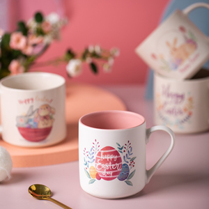 Life Word Custom 350ml <strong>Easter</strong> New Bone Water <strong>Cup</strong> Cute Big Belly Mug Round Rabbit logo Tasse Cafe China Ceramic <strong>Cup</strong> Wholesale - Product Image 2