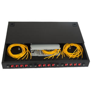 12-Core FC universale Telecom grado terminale fibra ottica scatola dotata di trecce adattatori & vassoio di giunzione - Product Image 1