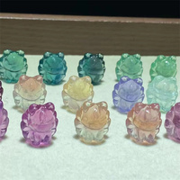 Mini figurines de papillons en cristal sculpté sur mesure, artisanat en fluorite arc-en-ciel naturelle, pour cadeau