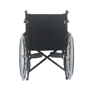 Mobilier d'hôpital portable en gros Fauteuil roulant manuel en acier de <span class=keywords><strong>7</strong></span> pouces avec repose-pieds amovible Fauteuil roulant pliable - Product Image 3