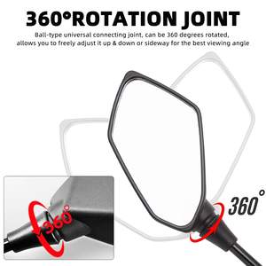 Rétroviseurs latéraux convexes universels pour moto, compatibles avec les boulons M8 M10, accessoires pour guidon de scooter et de vélo - Product Image 2