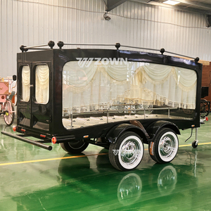 High-quality black <b>trailer</b> hearse, European style hearse <b>trailer</b>, retro traditional hearse <b>trailer</b> for sale. - Product Image 2