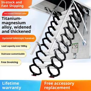 Escalier escamotable en acier inoxydable moderne et <span class=keywords><strong>simple</strong></span>, ascenseur électrique intérieur pour loft, duplex, <span class=keywords><strong>mezzanine</strong></span>, rétractable, invisible, extensible - Product Image 5