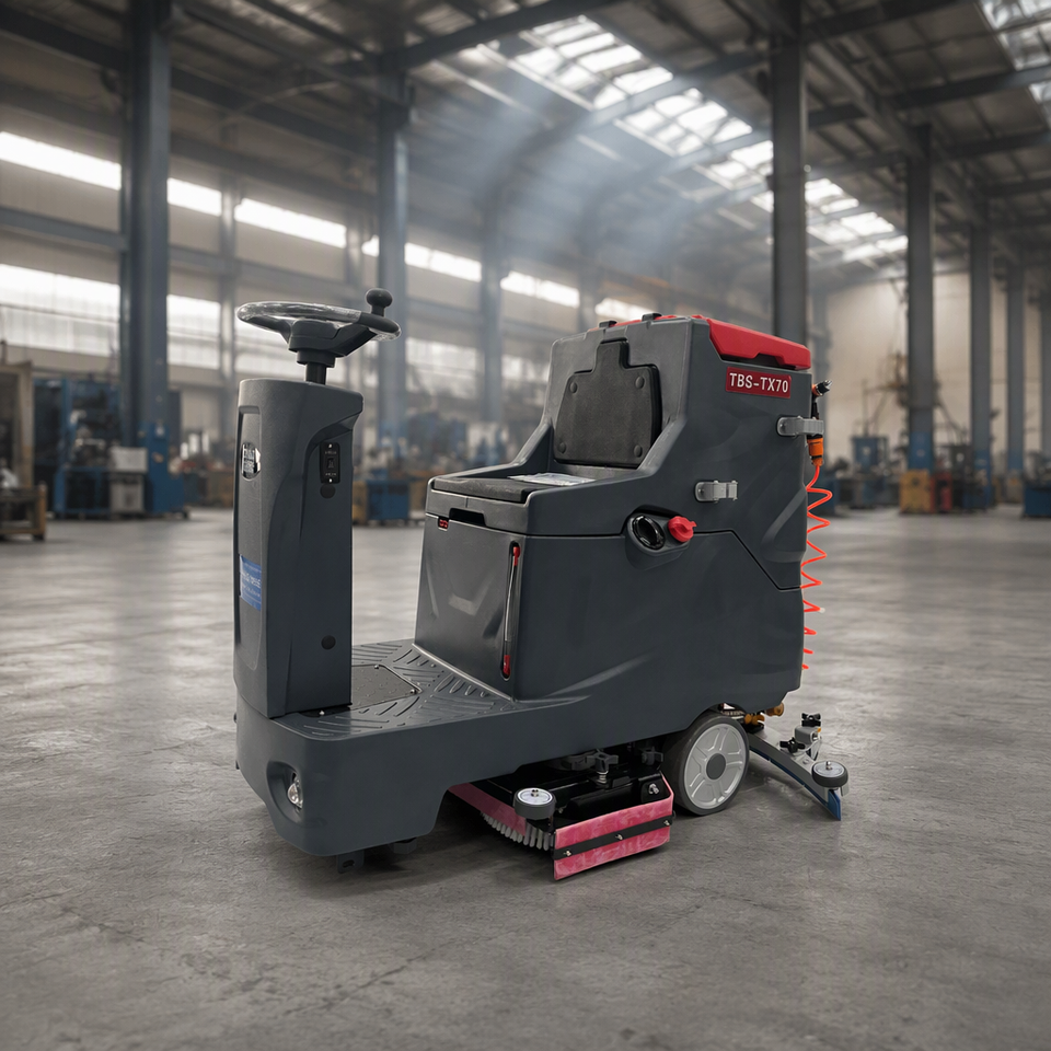 Industry Machine Cleaner Industrial Heavy Duty Floor Scrubber Dryer Battery Powered Large Tank ...