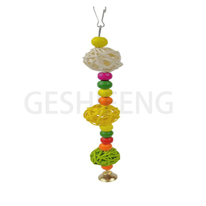 2024 jouets pour oiseaux perroquet jouets ensemble oiseau <span class=keywords><strong>Cage</strong></span> balançoire jouet coloré suspendu cloche mâcher échelle d'escalade
