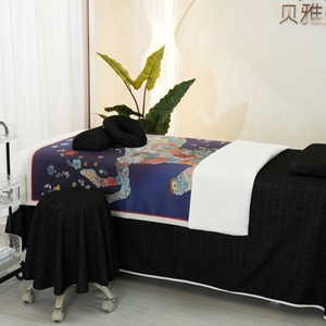Cao <span class=keywords><strong>C</strong></span>ấp Sợi Nhỏ Massage Bảng Sheets Set 4 Mảnh Thiết Lập Mềm Mại Cotton Mặt Giường Bìa Salon Spa Thoải Mái Nhất - Product Image 2