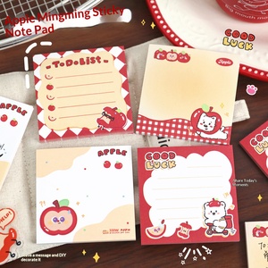 Bloc-notes mignon en forme de pomme, papier à messages non adhésif, planificateur étudiant, feuilles de mémo décoratives - Product Image 4