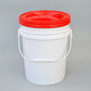 Seau à eau en plastique de grande capacité 20L avec couvercle et poignée, personnalisable, résistant, imperméable, logo personnalisé - Product Image 5