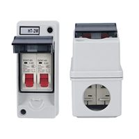 Boîte de Protection étanche IP65 2 voies MCB Rail DIN couvercle Transparent disjoncteur de puissance boîte de jonction de Distribution extérieure
