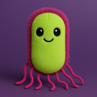E personnalisé. Coli bactéries peluche jouet personnalisé microbe peluche poupée mignon Science cadeau éducatif pour enfants et adultes