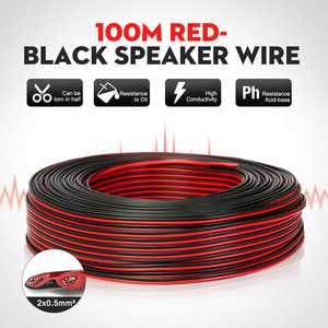 Cable de altavoz, Cable de núcleo de Audio para el hogar, estéreo, HiFi, sistema de Audio para coche, Audio para coche rojo y negro, sistema de PA estéreo para el hogar - Product Image 6