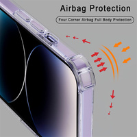 Stock d'usine Couverture antichoc transparente Caractéristiques de protection de la caméra Coque de téléphone portable en TPU pour iPhone 17 Pro Max AIR