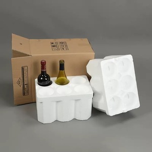 Tùy chỉnh <span class=keywords><strong>Polystyrene</strong></span> bọt chèn 6 chai rượu sâm banh bao bì container bảo vệ & Đệm vật liệu tùy chỉnh EPS hộp bọt - Product Image 5