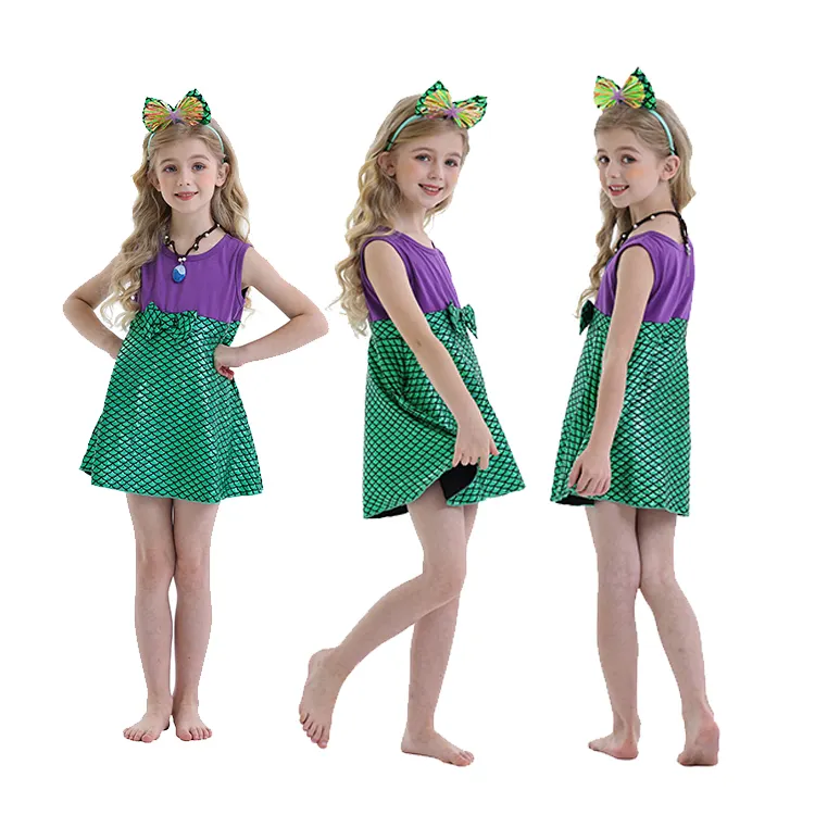 4-12 ans Bébé D'été Filles Mickey Robes Enfants vêtements Sans Manches Mignon Fille Robe de Fête D'anniversaire Minnie Princesse Costume