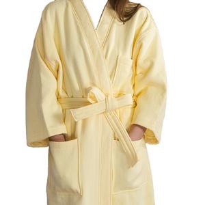 Di alta qualità 100% cotone biologico bianco spugna accappatoio soffici abiti da bagno di dimensioni personalizzate asciugamano spugna da bagno - Product Image 6