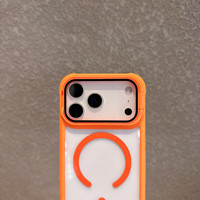 Coque de téléphone transparente avec support d'appareil photo, cordon et chargement magnétique, en TPU et PC, pour iPhone 17 18 Pro Max 17 Pro Air