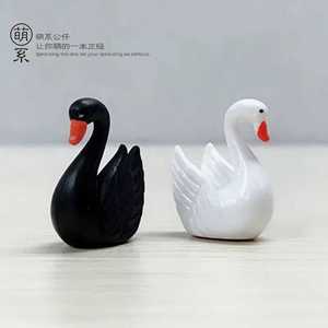 ตกแต่งเค้กหงส์ขาวดำ รูปสัตว์จิ๋วสำหรับงานแต่งงาน สไตล์หรูหรา WX 991 - Product Image 3
