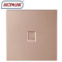 Acoplador RJ45 Tipo 86 de Primera Calidad para Reino Unido, Placa de Pared con Cubierta, Carcasa de ABS, Puertos Simples/Dobles, Certificado CE