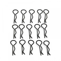 Clips de fixation pour carrosserie de voiture modèle RC en acier à ressort, finition noire, fournis par l'usine