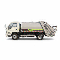Mini chargeur arrière de 5 m, camion compacteur de déchets de 550 kg, automatique, 4x4, diesel