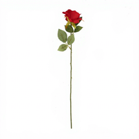 Kunstmatige roos met één steel Woonkamer Eettafeldecoraties Zijden bloemen Bruiloft Decoratieve bloemen