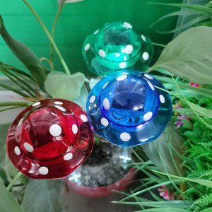 ไฟสนามหญ้ารูปเห็ดพลังงานแสงอาทิตย์ Hejia สีฟ้าลายจุด ไฟตกแต่งสวนกลางแจ้งสำหรับลานบ้าน - Product Image 3