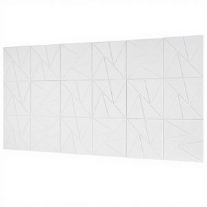 Paneles Acústicos de Pared Color Blanco Diamante de la Marca Sample, 11.8 x 11.8 x 0.4 Pulgadas, Autoadhesivos, NRC 0.5, Reducción de Ruido, Diseño Minimalista - Product Image 3