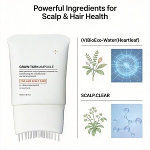 Vegan Hair Growth Serum Biotechnology Components Strengthens Hair Roots Prevents Hair Loss Includes Massage <b>Brush</b> Head - Product Image 4