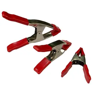 LXD morsetti a molla in metallo Odm Oem di alta qualità 2 4 6 Clip a molla in alligatore nero rosso per utensili per la lavorazione del legno