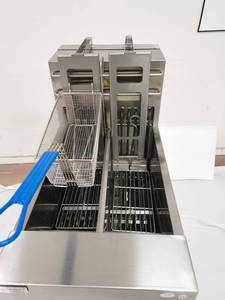 Friteuse numérique à double cuve et 2 paniers avec chariot à huile mobile, équipement de cuisine professionnelle <span class=keywords><strong>Campbon</strong></span>.ZH-18A-1TS - Product Image 2
