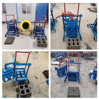 Machine de Fabrication de Blocs de Béton Creux Semi-Automatique 2-45, Interverrouillage Intelligent, Hourdis, Pavé Habiterra, 200 Blocs/Heure, 1-2 Personnes Nécessaires