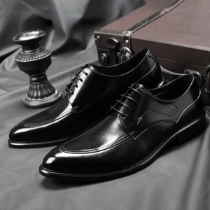 Chaussures pour hommes en cuir véritable de haute qualité, à bout pointu, décontractées et imperméables, pour occasions spéciales et mariages. - Product Image 5