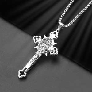 Nuevos Collares con Colgante de Cruz para Hombre, Estilo Punk Hip-hop, Collar de Acero Inoxidable, Joyería, Accesorios - Product Image 3