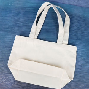 Bolsa de Mano de Lona de Algodón Blanca con Logotipo Personalizado, Mediana, para Mujer, Ecológica y Reciclable, para Uso Diario, Regalo - Product Image 6