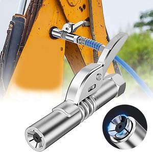 Coupleur de pistolet à graisse à dégagement rapide Strong Lock 10000 PSI avec matériau en acier pour tuyau flexible à ressort de 12 \" - Product Image 6