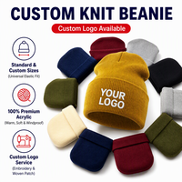 Bonnet en tricot chaud personnalisé avec logo, automne/hiver, unisexe, couleur unie, en laine acrylique, pour adultes, circonférence de la tête 48-50 cm