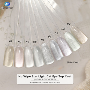 No Wipe Star Light Cat Eye Top Coat HEMA & TPO FREE Cat Eye Top Coat Gel Magnetic Top Coat Long Lasting Private Label - Product Image 2