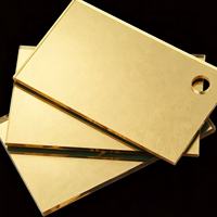 Plaque en PMMA acrylique miroir doré extrudé 10mm/12mm/15mm/18mm/20mm, gravable au laser, réfléchissante, pour découpe, en Perspex